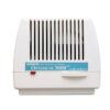 A white Optimum 3000 air treatment system features a front grille, red power switch, blue dial labeled OFF/LOW/HIGH, and a blue label with the product name on the front.
