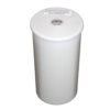 The Optimum 3000 Cartridge & Filter Set features a white cylindrical plastic canister with a flat top, a small circular four-hole vent, and an installation instruction label.